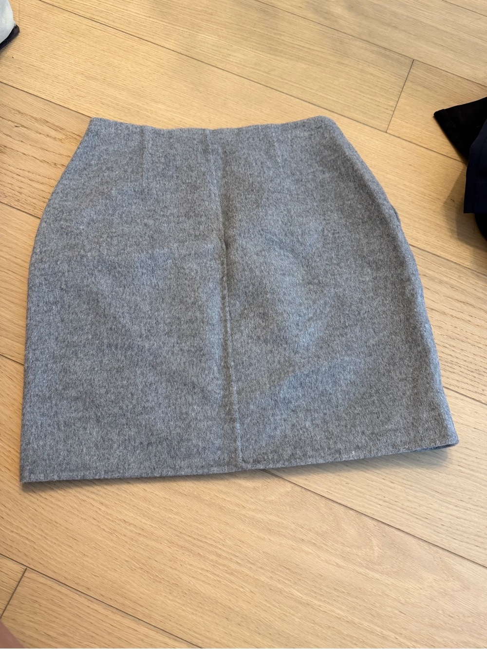 THEORY: Classic Gray Wool Blend Mini Skirt